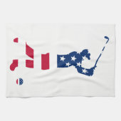 USA Golf American Flag Golfer Handtuch (Horizontal)