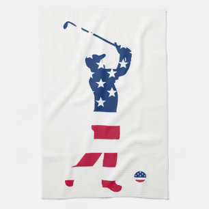 USA-Golf Flaggegolfspieler Handtuch