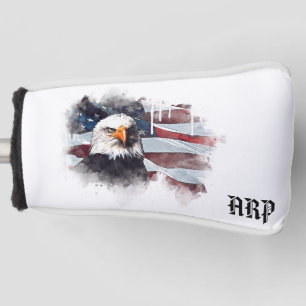 *~* USA Golf Putter Cover Patriotic Eagle Flag Headcover