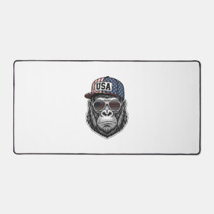 USA Gorilla Vintage Gravur Patriotisches T-Shirt D Schreibtischunterlage