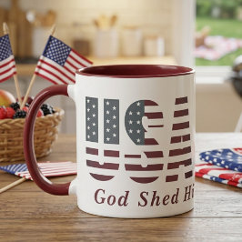 USA Gott schüttelte seine Gnade auf das Patriotisc Tasse
