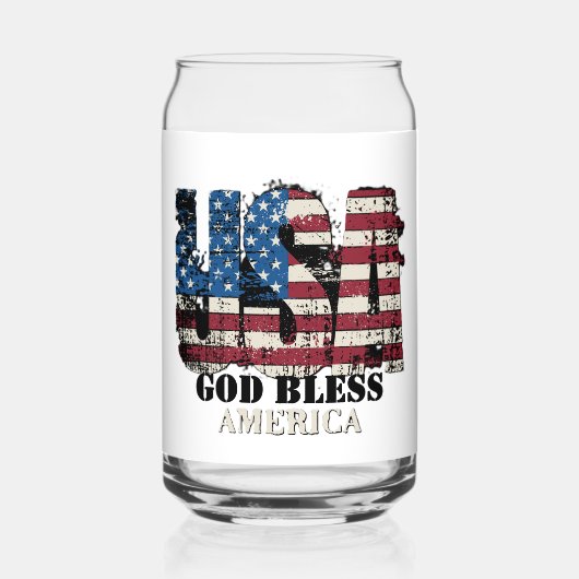 USA Gott segne Amerika Dosenglas (Vorderseite)