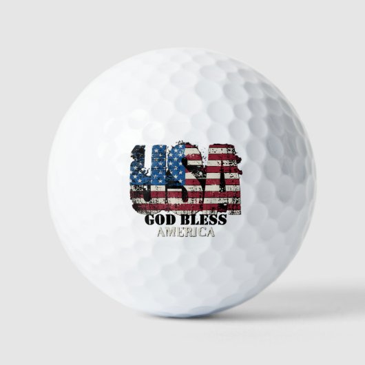 USA Gott segne Amerika Golfball (Vorderseite)