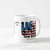USA Gott segne Amerika Kaffeetasse (VorderseiteRechts)