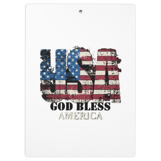 USA Gott segne Amerika Klemmbrett (Rückseite)