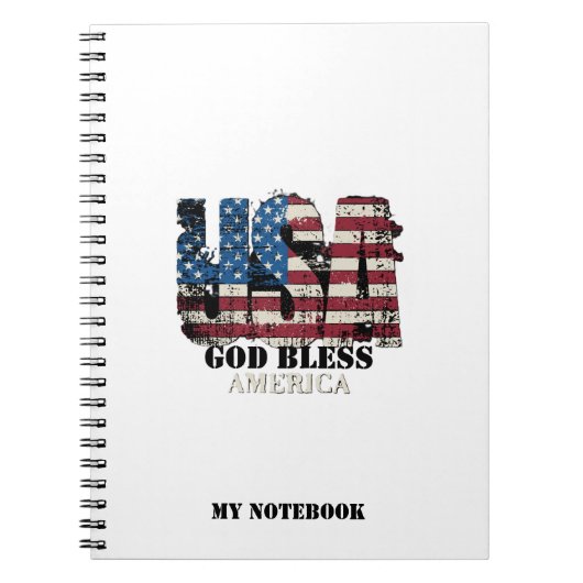 USA Gott segne Amerika Notizblock (Vorderseite)