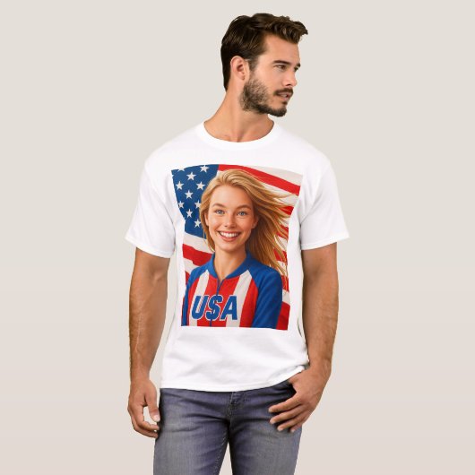 USA Grafiktee für Männer T-Shirt (Vorne ganz)