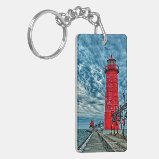 USA, Grand Haven, Michigan, Leuchtturm Schlüsselanhänger (Vorderseite links)