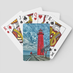 USA, Grand Haven, Michigan, lighthouse Spielkarten