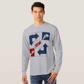 USA-graues basisches T-Shirt (Vorne ganz)