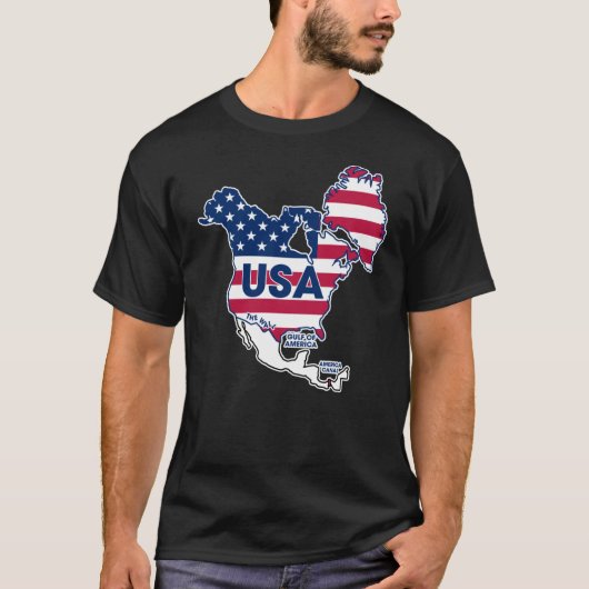 USA = Grönland + Kanada + Golf + Kanal T-Shirt (Vorderseite)