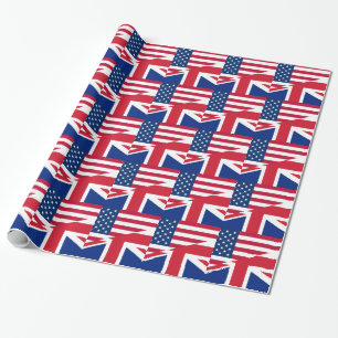 USA Großbritannien Geschenkpapier