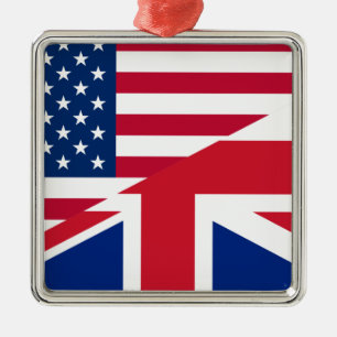 USA Großbritannien Ornament Aus Metall