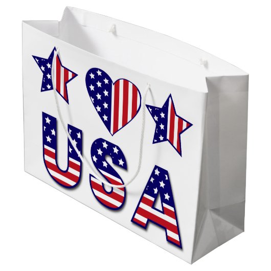 USA GROßE GESCHENKTÜTE (Rückseite Schrägansicht)