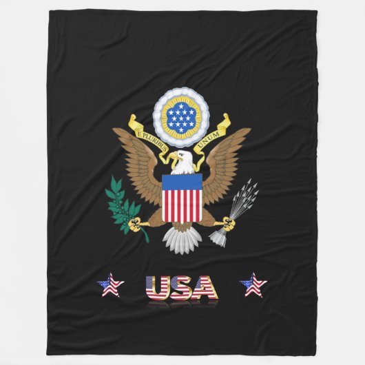 USA Großes Siegel Fleecedecke (Vorderseite)