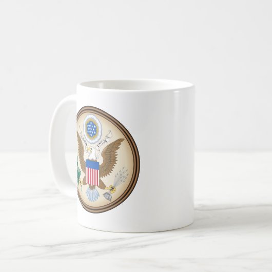 USA großes Siegel Kaffeetasse (Vorderseite Links)