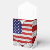 Usa Grunge Heart Shape Flag Geschenkschachtel (Geöffnet)