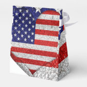 Usa Grunge Heart Shape Flag Geschenkschachtel (Rückseite)