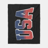 USA Grunge Text Design Fleecedecke (Vorderseite)