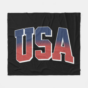 USA Grunge Text Design Fleecedecke