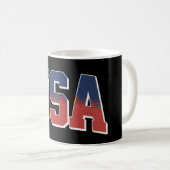USA Grunge Text Design Kaffeetasse (VorderseiteRechts)