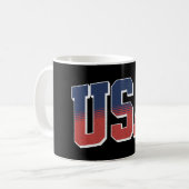 USA Grunge Text Design Kaffeetasse (Vorderseite Links)