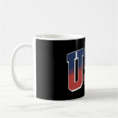 USA Grunge Text Design Kaffeetasse (Links)