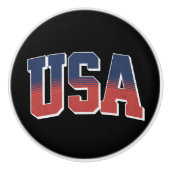 USA Grunge Text Design Keramikknauf (Vorderseite)