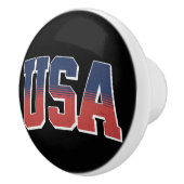 USA Grunge Text Design Keramikknauf (Rechts)