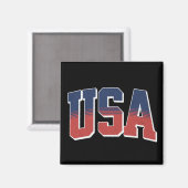 USA Grunge Text Design Magnet (Vorderseite/Rückseite)
