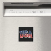 USA Grunge Text Design Magnet (In Situ (Geschirrspüler))