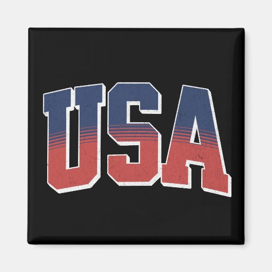 USA Grunge Text Design Magnet (Vorne)