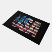 USA Grunge Text Design mit Flagge Fußmatte (Schrägansicht)