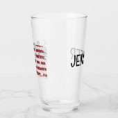 USA Grunge Text Design mit Flagge Glas (Links)