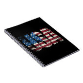 USA Grunge Text Design mit Flagge Notizblock (Rechte Seite)