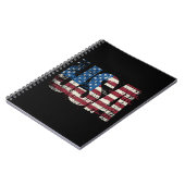 USA Grunge Text Design mit Flagge Notizblock (Linke Seite)