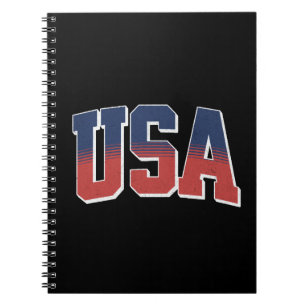 USA Grunge Text Design Notizblock