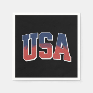USA Grunge Text Design Serviette