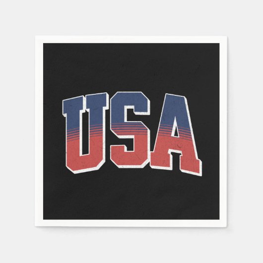 USA Grunge Text Design Serviette (Vorderseite)