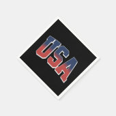 USA Grunge Text Design Serviette (Ecke)