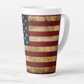 USA / Grunged flag Milchtasse (Rechte Ecke)