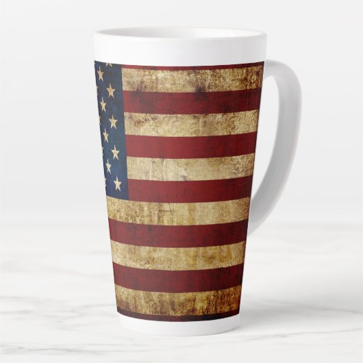USA / Grunged flag Milchtasse (Rechte Ecke)