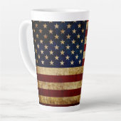 USA / Grunged flag Milchtasse (Linke Ecke)