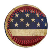 USA / Grunged Flagge Baseball (Vorderseite Links)