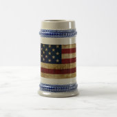 USA / Grunged Flagge Bierglas (Mittel)