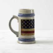 USA / Grunged Flagge Bierglas (Links)