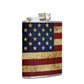 USA / Grunged Flagge Flachmann (Rechts)