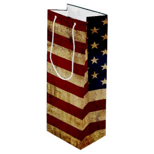USA / Grunged Flagge Geschenktüte Für Weinflaschen