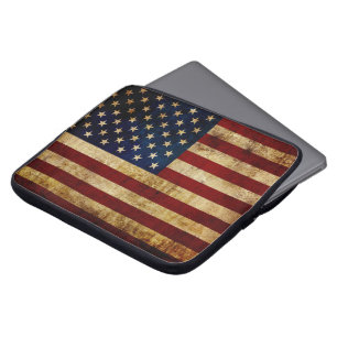USA / Grunged Flagge Laptopschutzhülle
