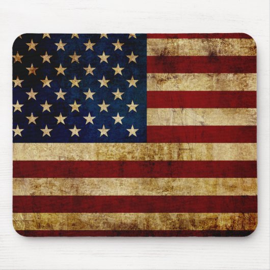USA / Grunged Flagge Mousepad (Vorne)